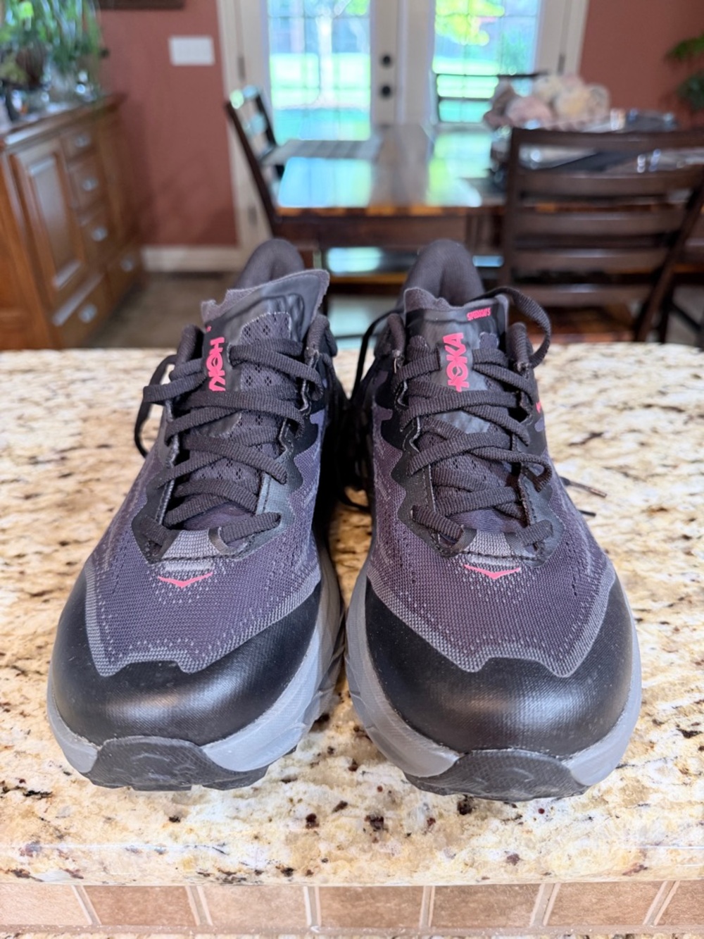 Hoka Black and Pink Gore-Tex /w Vibram Soles- Trail Runner/ Hiker - Picture 2 of 6